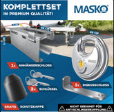 Aanhangwagenslot – Anti diefstal – Gehard staal - Zilver